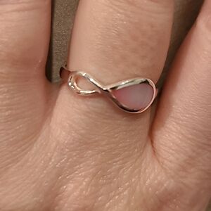 Infinity sterling silver ring